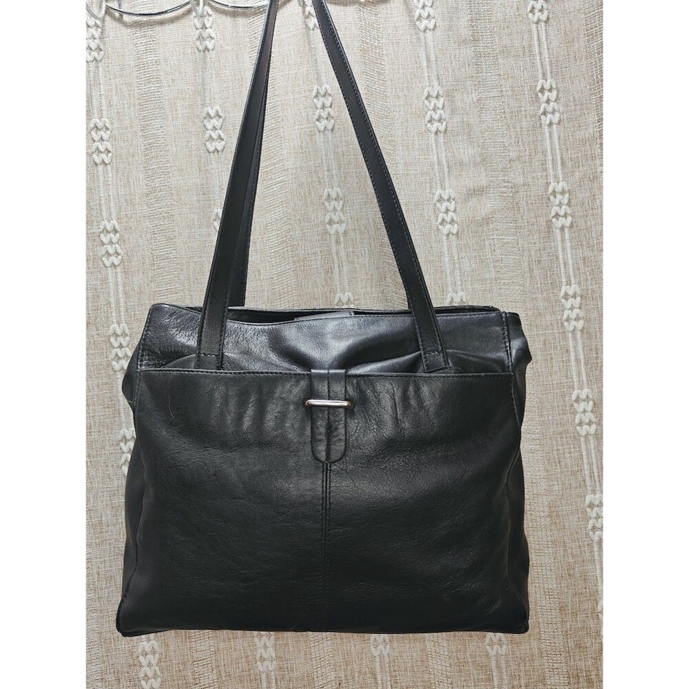 GIANI BERNINI Pebbled Leather Shoulder/Crossbody Organizer Handbag Purse